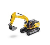 MONDO Motors Escavatore radiocomandato, modello in scala 1:24, pacco batterie ricaricabili incluso, movimenti controllabili dal telecomando, giocattolo per bambini 63847