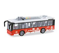 MONDO Motors - Friction BUS - Bus City Service con retrocarica frizione pull back per bambini, rosso - 51238