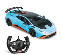 MONDO Motors, LAMBORGHINI HURACAN STO 2.4GHz, Modello in Scala 1: 14, fino a 10 km/h di Velocità, Auto Giocattolo per Bambini 63707, azzuro