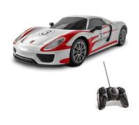 Mondo Motors, PORSCHE 918 RACING, Modello in Scala 1: 24, fino a 8 km/h di Velocità, Auto Giocattolo per Bambini 63288