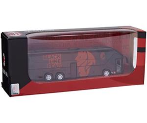 Mondo Motors - Pullman A.C. Milan modellino giocattolo - Bus con retrocarica frizione pull back - Colore Rosso Nero - 51213