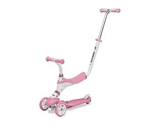 Mondo On&Go - Scribble Monopattino per Bambini 5in1 - Monopattino con Sedile, Pedali in Gomma Morbida e Grande Scooter a 3 Ruote per bambini - Età Da 1 a 5 anni | Max 50 Kg - Colore rosa - 28575