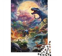Mondo Preistorico dei Dinosauri Puzzle per Adulti Puzzle 1000 Pezzi Stile Fantasy Giurassico Rilassante Decorazione Casa Regalo Famiglia 38x26cm/1000pcs