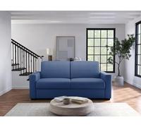 Mondo Sofa Group Divano Letto BENNY 3 Posti Struttura in Metallo e Legno Imbottitura in Gomma di Poliuretano Rivestimento in Tessuto Rete Elettrosaldata ad Apertura Rapida Colore: Ocean
