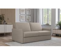 Mondo Sofa Group Divano Letto BRUNO 3 Posti Struttura in Metallo e Legno Imbottitura in Gomma di Poliuretano Rivestimento in Tessuto Rete Elettrosaldata ad Apertura Rapida Colore: Camel