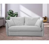 Mondo Sofa Group Divano Letto Mila 3 Posti Struttura in Metallo e Legno Imbottitura in Gomma di Poliuretano Rivestimento in Tessuto Rete Elettrosaldata Materasso 140x190 cm H14 cm Colore:Light Grey