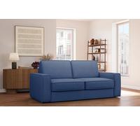 Mondo Sofa Group Divano Letto PERLA 3 Posti Struttura in Metallo e Legno Imbottitura in Gomma di Poliuretano Rivestimento in Tessuto Rete Elettrosaldata ad Apertura Rapida Colore: Ocean