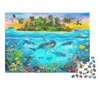 Mondo sottomarino della vita marina Gioco di puzzle estremamente difficile e divertente progettato per adulti Adatto come regalo Adatto per la decorazione 500 pezzi (52x38 cm)