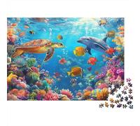 Mondo Sottomarino Puzzle 1000 Pezzi Carta per Adulti Creature Marine Gioco di Puzzle 1000 Pezzi Relax Decorazione Regalo 70x50cm/1000pcs