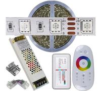 Mondo Strisce Led: Kit da 5 metri (1 Bobina+1 trasformatore da 60w +1Controller) RGB, 300Led, 60Watt, 5.000 Lumen 24V RGB. Striscia Led Strip ip65