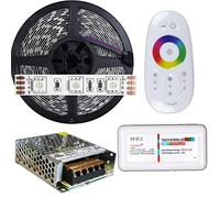 Mondo Strisce Led Kit da 5mt Striscia Led RGB composto da 1 Bobina TOTAL Waterproof ip68 + 1 Trasformatore da 60W 12Ve 1 Controller 2,4Ghz. Con 300 Led RGB sviluppa 4500 Lumen