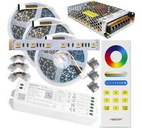 Mondo Strisce Led: RGB+Bianco Regolabile CCT 5in1 24V. Kit 15 Metri con 1 Trasformatore da 180w e 1 WiFi WL5 + Telecomando. Con 900 Led RGB+CCT sviluppa 7500+7500 Lumen