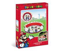 Mondo Super Mario Brothers Toys Inflatable Pool for Children 3 Rings-Diameter 10