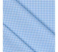 Mondo Tessuti - Tessuto Cotone a Quadretti in Diverse Misure PURO COTONE 100% TESSITO NON STAMPATO ALTEZZA 150CM - Al metro (Quadro Piccolo, Celeste)
