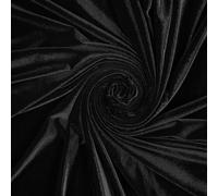 Mondo Tessuti - Velluto Bielastico al Metro - Morbido e Elasticizzato, Ideale per Abbigliamento, Costumi, Danza, Teatro e Sartoria - Tessuto di Alta Qualità per Cucito Creativo (Nero)