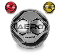 Mondo Toys 13/712 - Pallone da Calcio Cucito Aero - Size 5 - 400 G - Colore Rosso/Grigio/Oro - 13712
