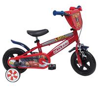 Mondo Toys - Bici Mod. CARS 3 per bambino / bambina - misura 10'' - rotelle e freno anteriore - colore rosso / blu - 25126