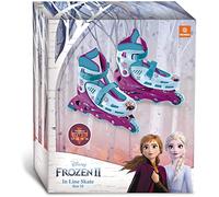 Mondo Toys - Design Frozen II In Line Skates - pattini in linea regolabili - Ruote PVC - roller bambino / bambina - Size M / mis. 33/36 - 28314