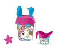 Mondo Toys Mondo Unicorn Glitter Bucket Set, Set Mare Renew Toys con Secchiello, Paletta, Rastrello, Setaccio, Formina, Annaffiatoio Inclusi, 28596