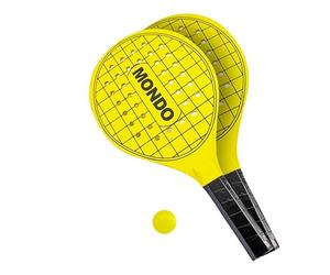 Mondo Toys - Paddle Set - set 2 Racchette in legno con pallina di gomma - Gioco da Spiaggia per Bambini e Adulti -15041