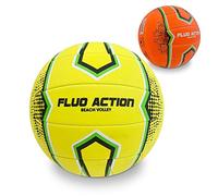 Mondo Toys - Pallone da Beach Volley FLUO ACTION - size 5 pallavolo - 280 g - Colore giallo / arancione fluorescente - 13867