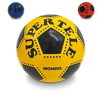 Mondo Toys Pallone da Calcio Cucito Super Tele-Prodotto Ufficiale 5-300 g-3 assortiti-13450, Colori Assortiti, Misura 5, 13450