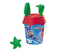 Mondo Toys PJ Masks Bucket Set, Set Mare Renew Toys con Secchiello, Paletta, Rastrello, Setaccio, Formina, Annaffiatoio Inclusi, 28284