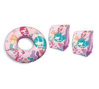 Mondo Toys - set braccioli e ciambella bambini mare estate piscina (sirenette)