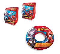 Mondo Toys - set braccioli e ciambella bambini mare estate piscina (spider man)