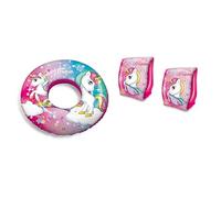 Mondo Toys - set braccioli e ciambella bambini mare estate piscina (unicorn)