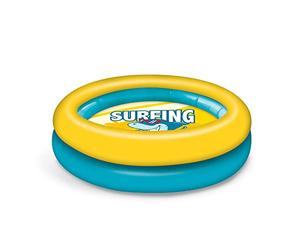 Mondo Toys - SURFING SHARK | 2 Rings Pool - Piscina gonfiabile per bambini 2 anelli - diametro 100 cm - +10 mesi - 16923