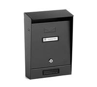 Mondo Viro Cassetta postale dallo stile classico per esterno in lamiera verniciata riviste e formati A4 (Grigio ferro)