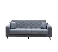 MONDO VIRO Divano prontoletto 3 posti Lisa in velluto cm 225x85 84h (Grigio)