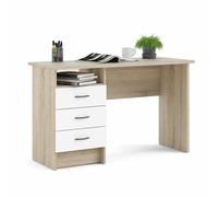 Mondo Viro Scrivania con cassettiera a 3 cassetti Function Plus in legno rovere e bianco cm 120x48 73h