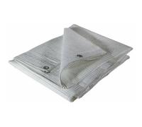Mondo Viro Telo Telone PVC Multiuso Occhiellato Bianco Trasparente Retinato Con Occhielli 140 gr/mq per Esterno Resistente UV ed Impermeabile per Rimessaggi Tende Balconi Coperture (4 x 4 mt)