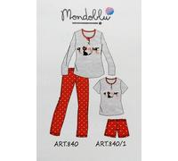 Mondoblu Pigiama Manica Lunga Bambina Dalla Tg 3-6 Anni In Cotone Art. 21840