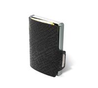 MONDRAGHI Miniwallet in Vera Pelle Leggero e Tascabile. Portafoglio Slim per Carte di Credito Banconote Tessere e Documenti Modello Basic Outlet Black per Uomo e Donna