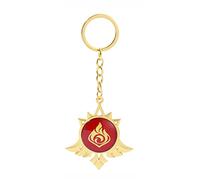 Mondstadt Cosplay Portachiavi Per Genshin Impact, Metal Vision Portachiavi Occhio di Dio Ciondolo Pyro Merch