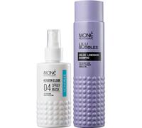 MONÉ Professional Shampoo Biondi & Spray 10 in 1 Set, Non Viola | Shampoo 300 ml più lo spray districante 10 in 1 con protezione dal calore, 150 ml. Nessun pigmento viola. Uso quotidiano.