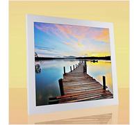 Monello Cornice portafoto premium per poster, 23,5 x 34 cm, cornice puzzle bianco opaco, 34 x 23,5 cm, con pannello posteriore bianco e vetro sintetico trasparente