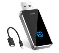 Monemey Adattatore CarPlay Wireless, USB C/A Plug and Play, Upgrade CarPlay Dongle Converte Cablato a Wireless per iPhone, per Apple iPhone iOS 10+ e Auto con CarPlay