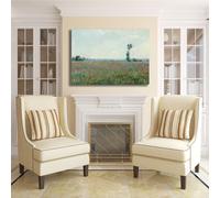 Monet campo di papaveri 2 design quadro stampa tela dipinto telaio arredo casa