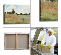 Monet campo di papaveri design quadro stampa tela dipinto telaio arredo casa