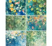 Monet Flora Carta di Riso, 21 x 26,5 cm (6 fogli) - Carta per decoupage 6X disegni per collage, tecnica mista, creazione di biglietti e artigianato, decoupage CRAFT KREATIVELY