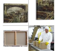 Monet i carbonai design quadro stampa tela dipinto telaio arredo casa