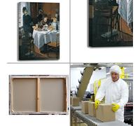 Monet il pranzo design quadro stampa tela dipinto telaio arredo casa