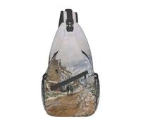 Monet Impressionism-3 Monet Impressionism Zaino a tracolla Borsa a tracolla Borsa a tracolla a tracolla Palestra Ciclismo Viaggio Escursionismo Zaino per uomo Donna