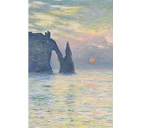 Monet Journal #23: Claude Monet Notebook Journal To Write In 6x9" 150 Lined Pages - The Cliff, étretat, Sunset - Cool Artist Gifts