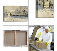 Monet la gazza design quadro stampa tela dipinto telaio arredo casa