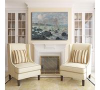 Monet reti da pesca design quadro stampa tela dipinto telaio arredo casa